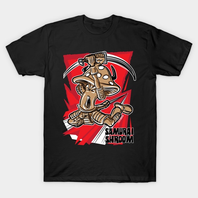 Samurai Shroom Attacks T-Shirt by eShirtLabs